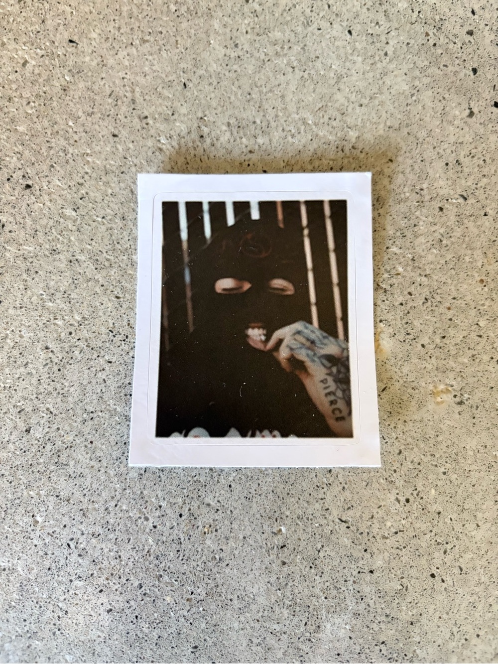 Noah Sebastian Bad Omens Fan-Made Ski Mask Sticker – Polaroid Style